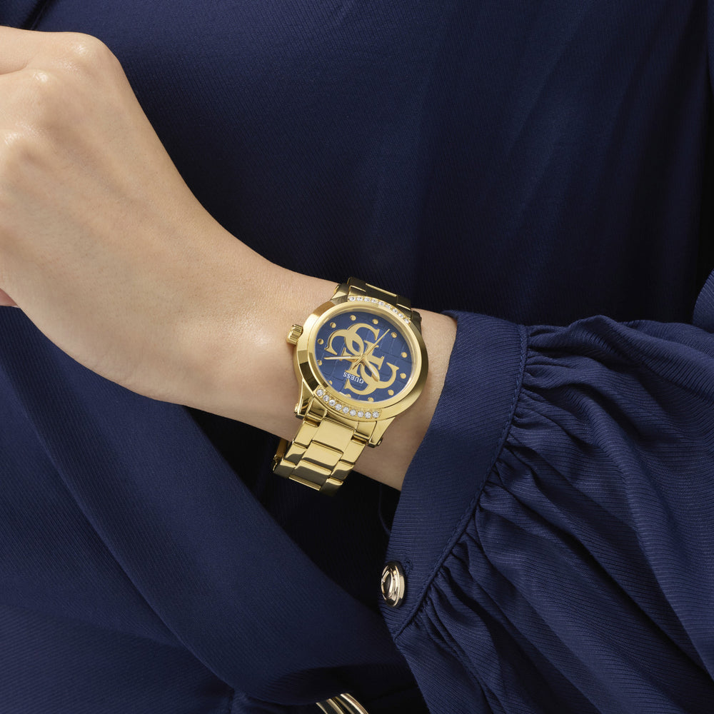 Guess Anette Blue Dial Gold Stainless Steel Strap Women's Watch