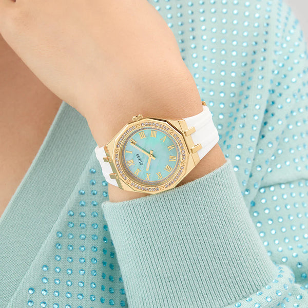 Guess Women's Gold/White Watch | Gw0872l1 by i-watch