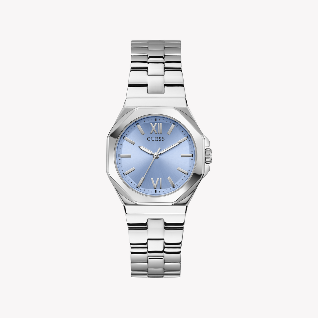 Guess Women's Silver Stainless Steel Watch | Gw0873l1
