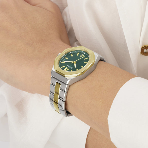 GUESS Empress Two Tone Stainless Steel Bracelet Watch GW0873L4