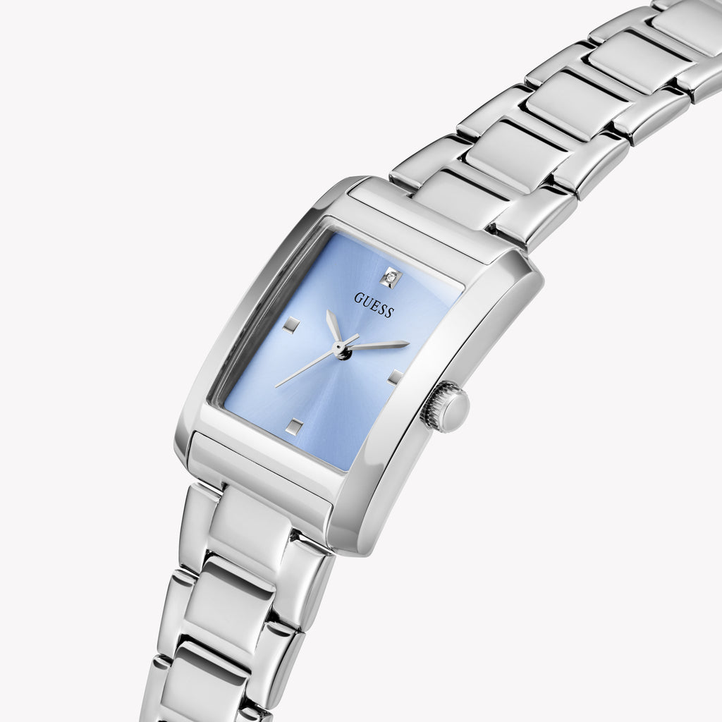 Guess Women's Silver/Blue Quartz Watch | Gw0876l1