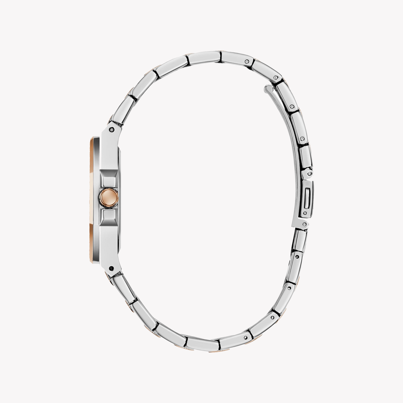 Guess Women's Silver & Rose Gold Watch, White Dial | Gw0877l4 by i-watch