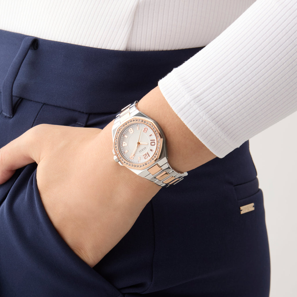 Guess Women's Stainless Steel, Silver/Gold | Gw0877l5