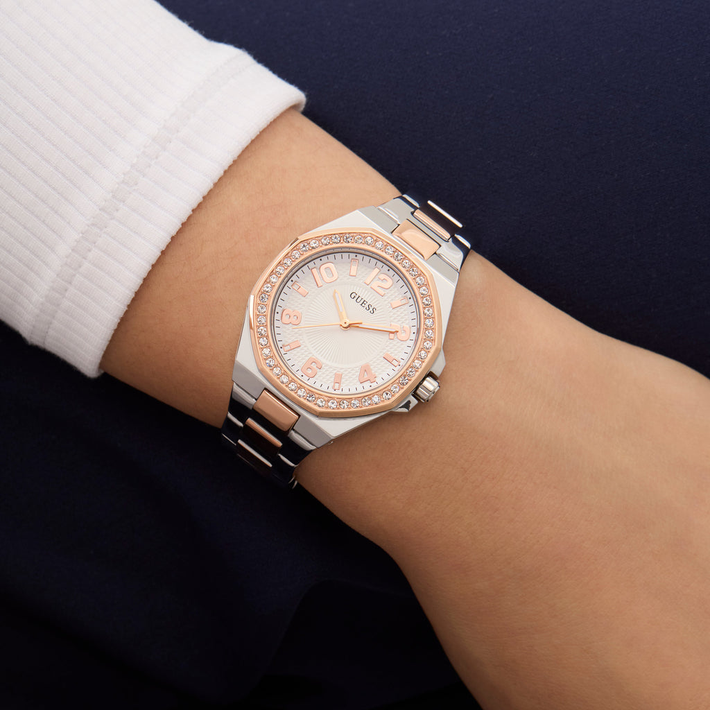 Guess Women's Stainless Steel, Silver/Gold | Gw0877l5