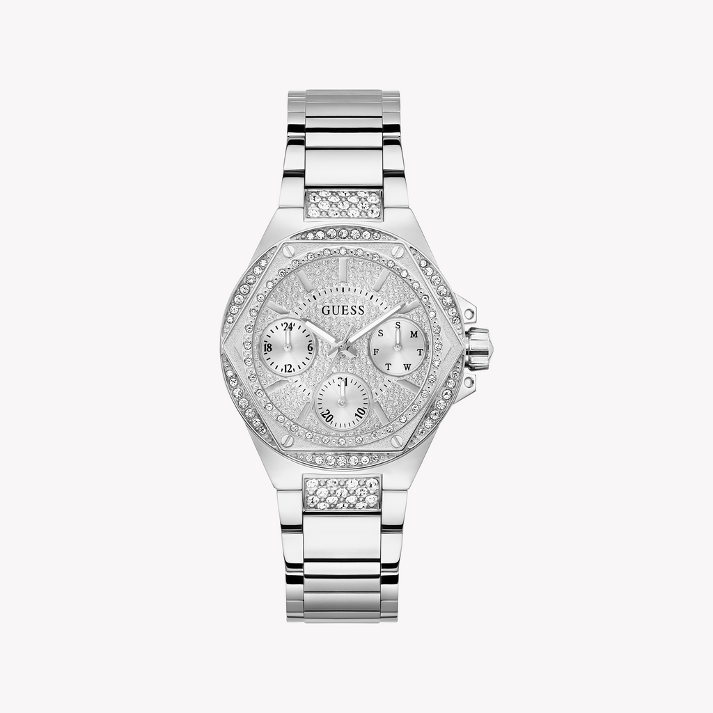 Guess Women's Silver Stainless Steel Watch | Gw0878l1