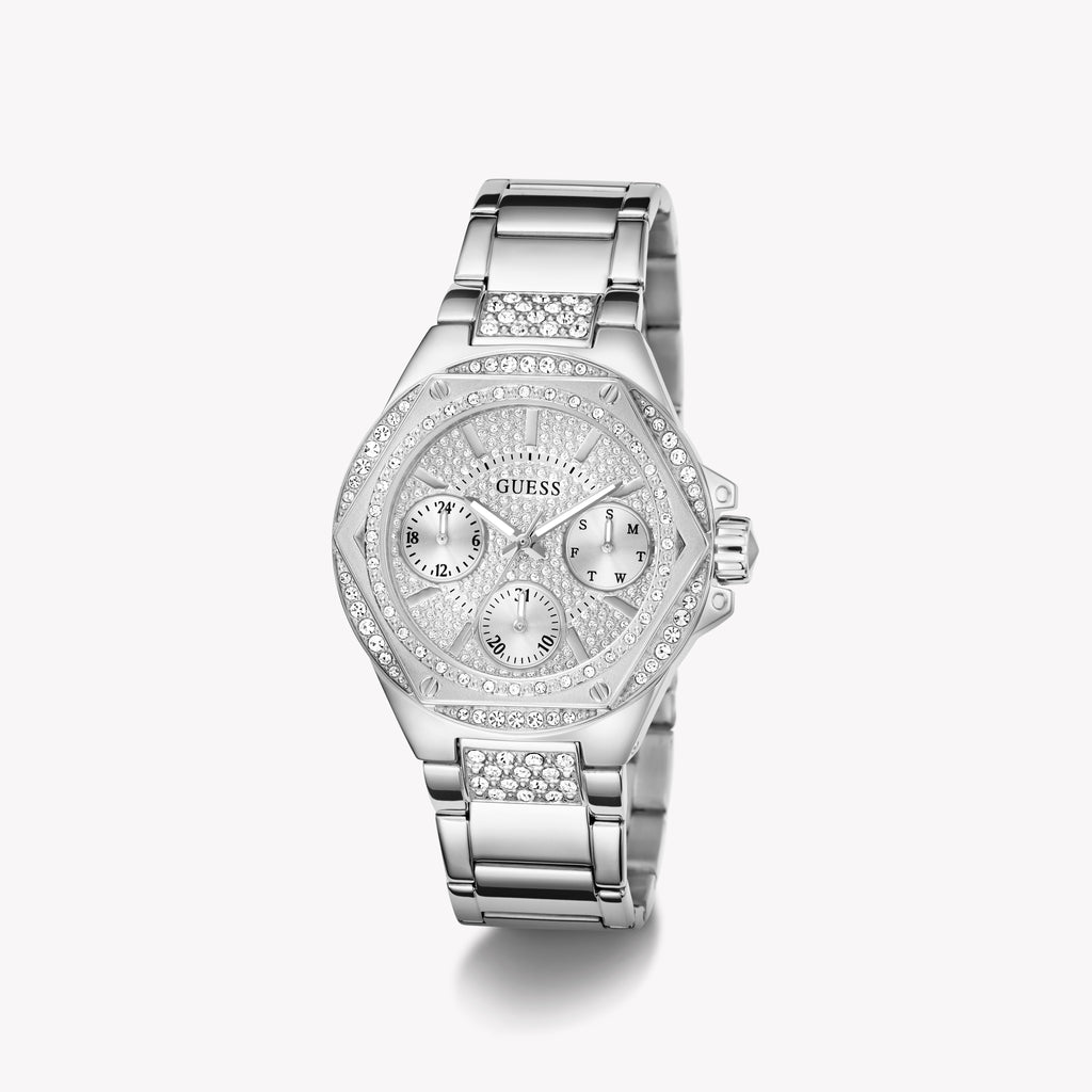 Guess Women's Silver Stainless Steel Watch | Gw0878l1