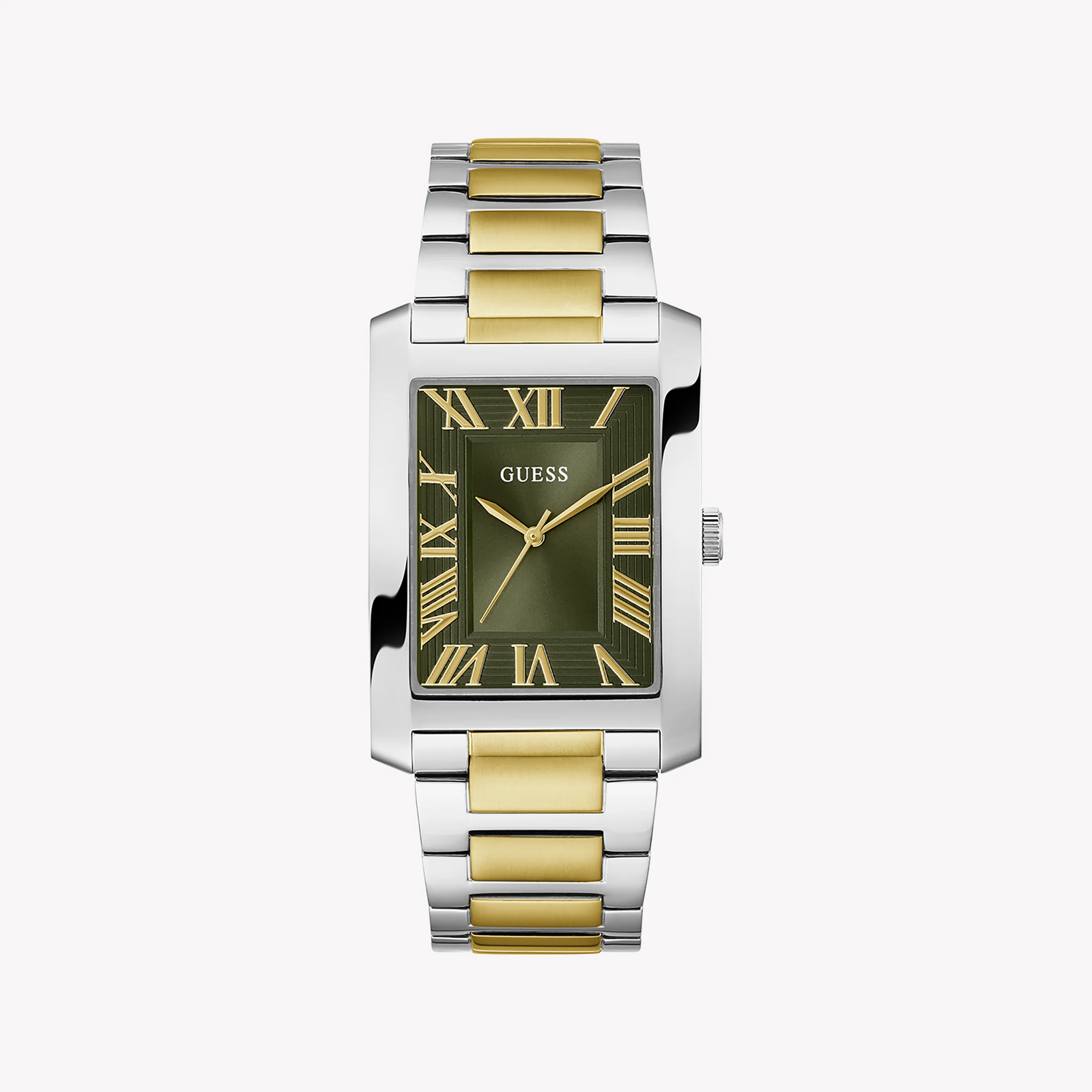 Guess Unisex Silver/Gold Watch, Green Dial | Gw0896g3 by i-watch