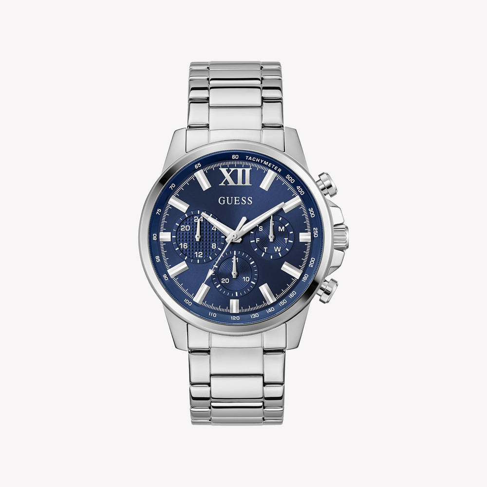 GUESS Men's Walker 44mm Blue Dial Multifunction Watch