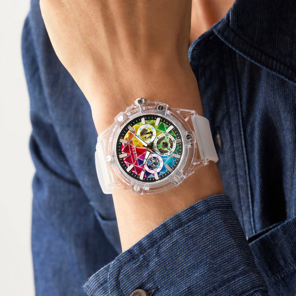 Guess Unisex Transparent Silicone Multicolor Watch | Gw0908g3 by i-watch