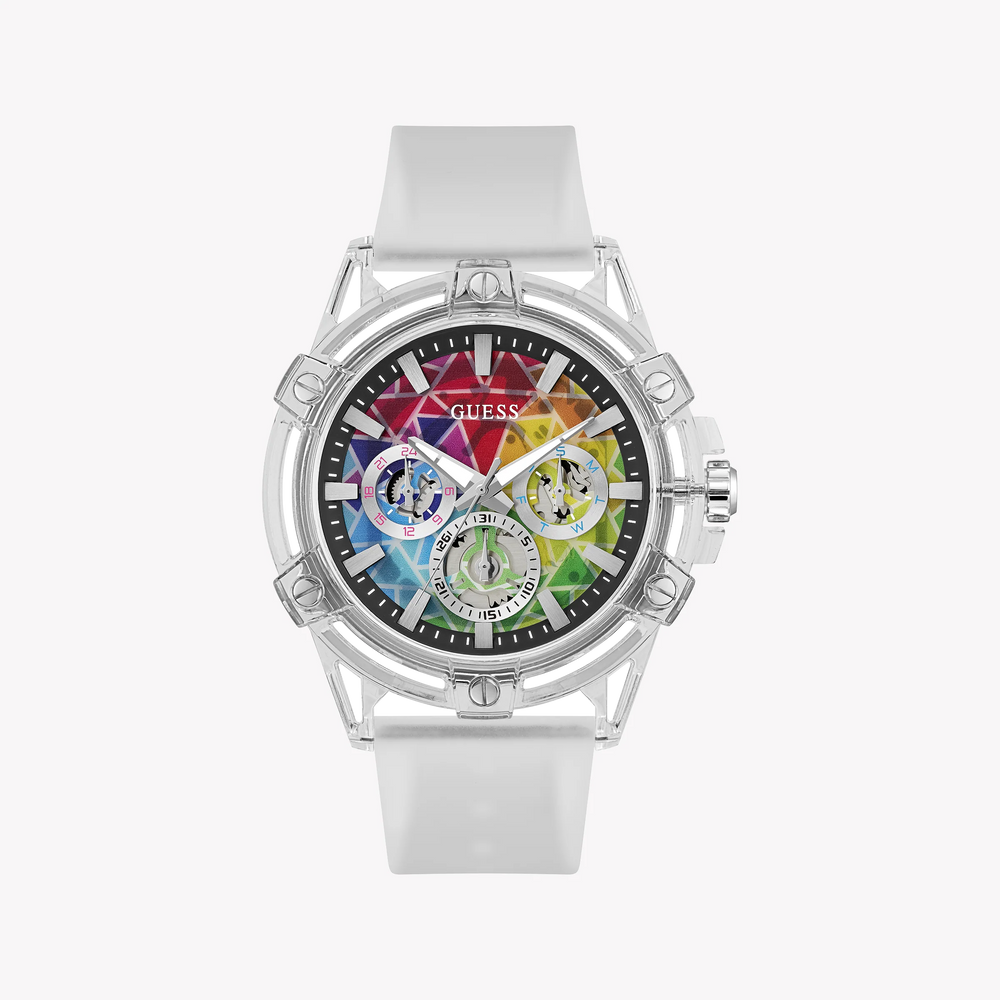 Guess Unisex Transparent Silicone Multicolor Watch | Gw0908g3 by i-watch
