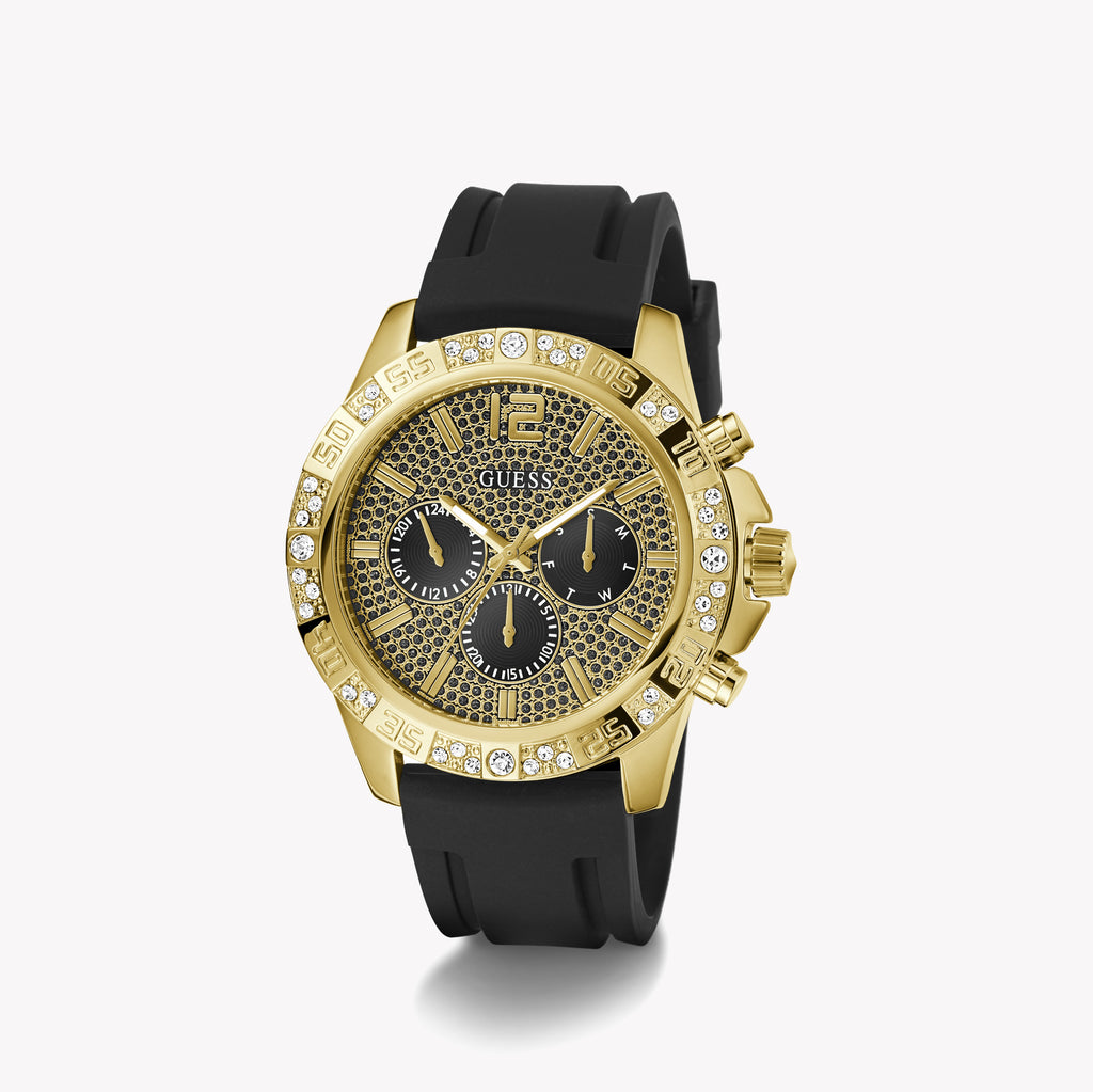 Guess Men's Gold/Black Stainless Steel Watch | Gw0909g2