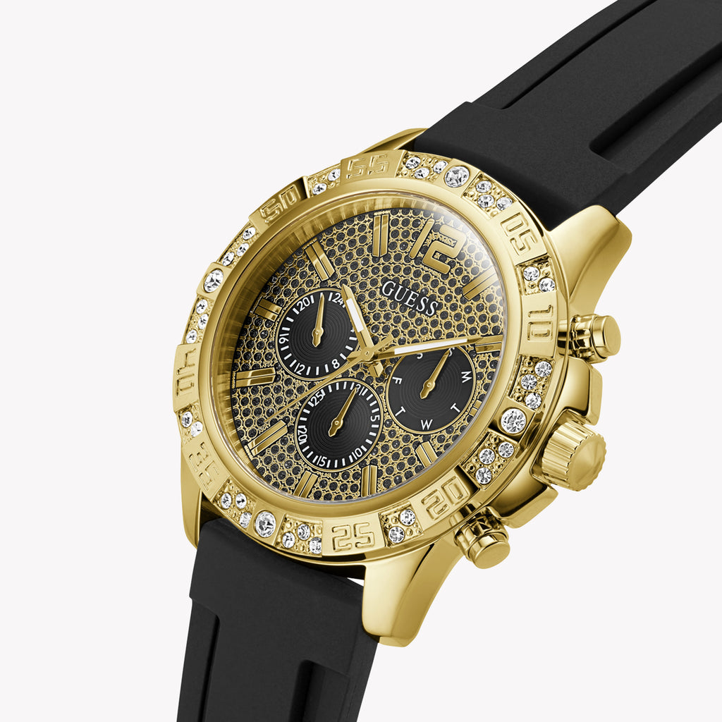 Guess Men's Gold/Black Stainless Steel Watch | Gw0909g2