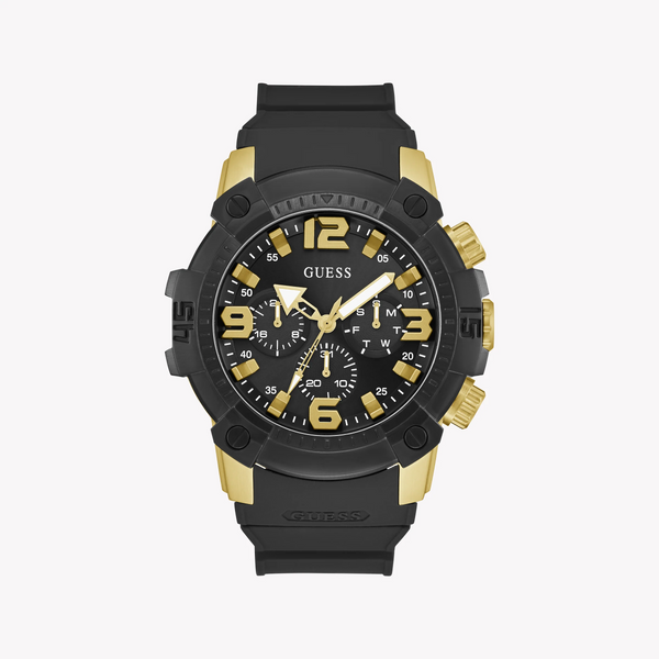Guess Men's Gold/Black, Stainless Steel/Silicone | Gw0911g3 by i-watch