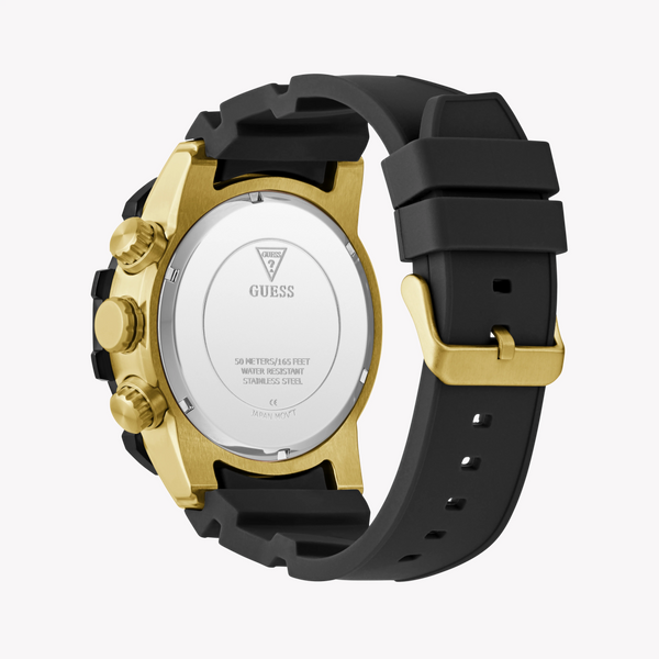 Guess Men's Gold/Black, Stainless Steel/Silicone | Gw0911g3 by i-watch