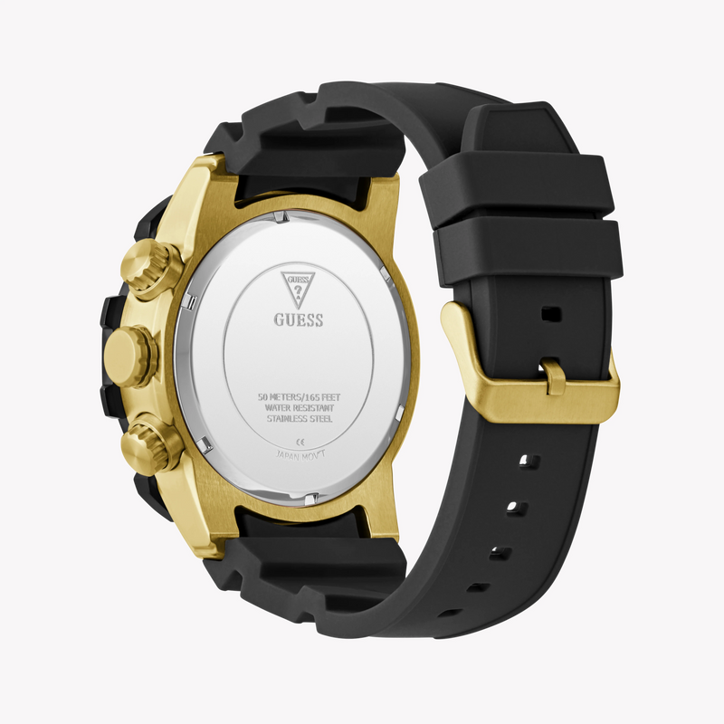 Guess Men's Gold/Black, Stainless Steel/Silicone | Gw0911g3 by i-watch