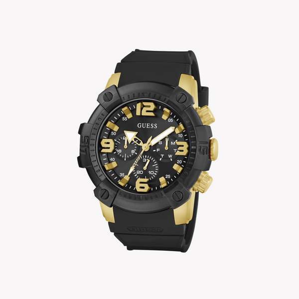 Guess Men's Gold/Black, Stainless Steel/Silicone | Gw0911g3 by i-watch