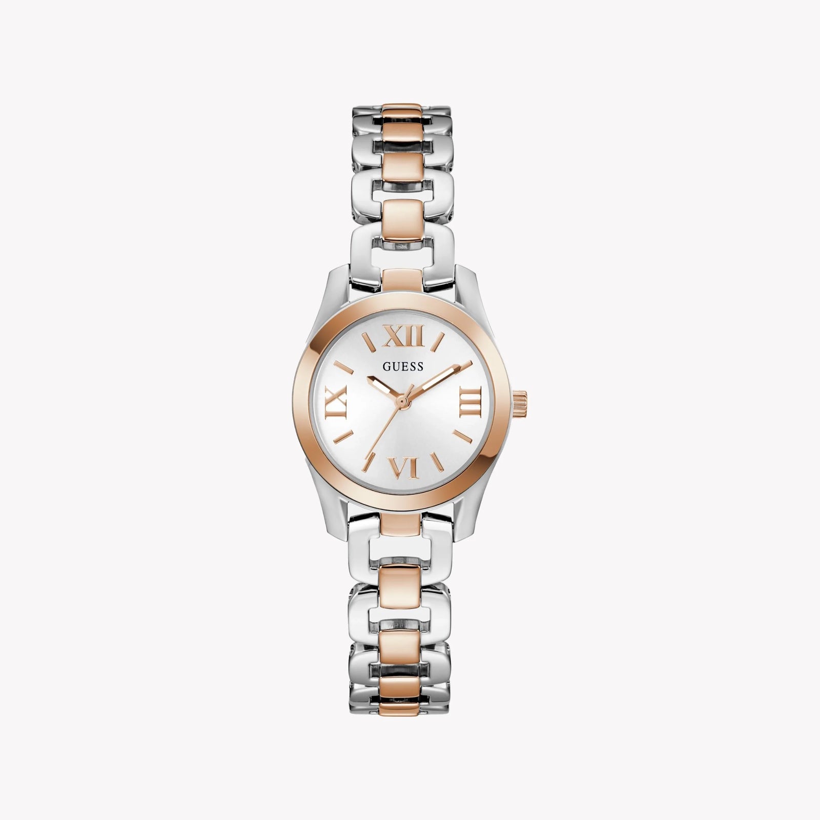 GUESS Women's Quartz Watch, Recycled Steel/Silver & Rose Gold | GW0927L5 by i-watch