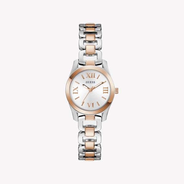 GUESS Women's Quartz Watch, Recycled Steel/Silver & Rose Gold | GW0927L5 by i-watch