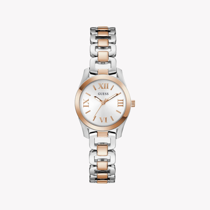 GUESS Women's Quartz Watch, Recycled Steel/Silver & Rose Gold | GW0927L5 by i-watch