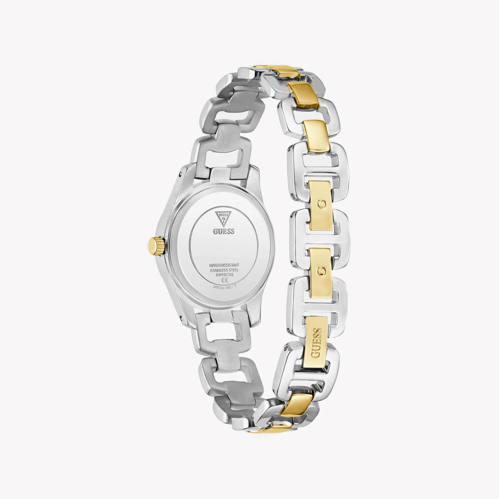 GUESS Women's Recycled Steel Watch, Silver & Gold | GW0927L6 by i-watch
