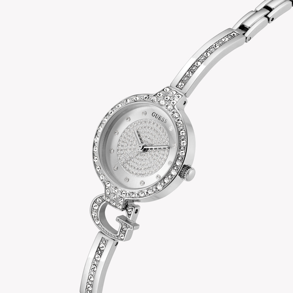 GUESS Women's Silver Recycled Steel Watch | GW0929L1