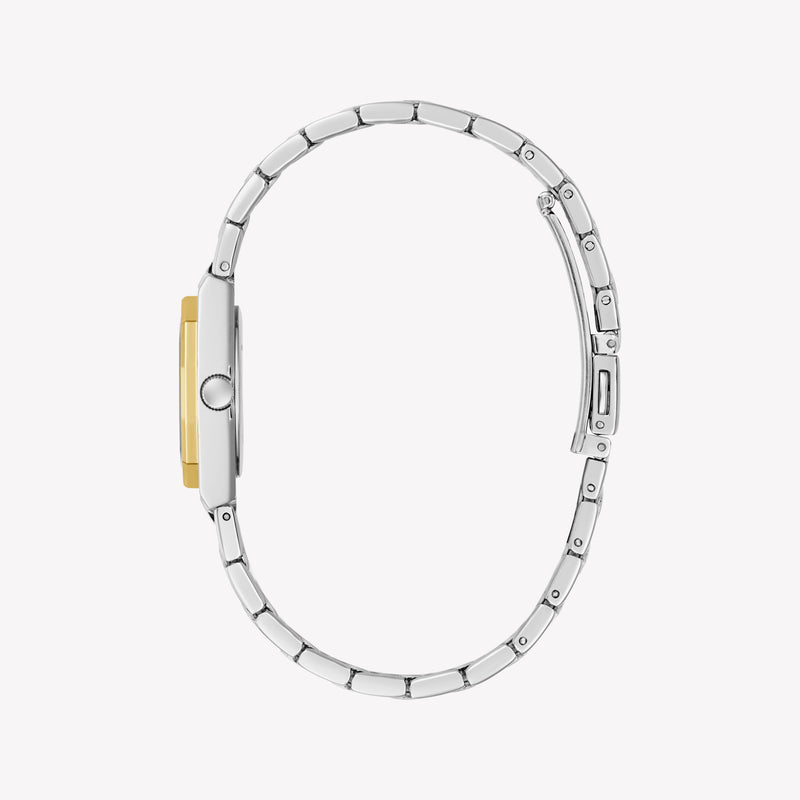 GUESS Bejeweled 25 mm Silver Dial Stainless Steel Analogue Watch For Women