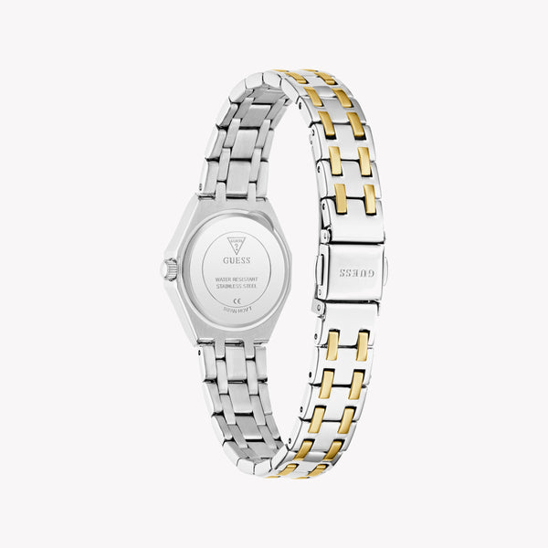 GUESS Bejeweled 25 mm Silver Dial Stainless Steel Analogue Watch For Women