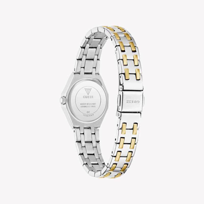 GUESS Bejeweled 25 mm Silver Dial Stainless Steel Analogue Watch For Women