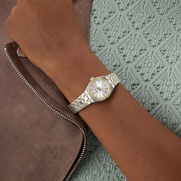 GUESS Bejeweled 25 mm Silver Dial Stainless Steel Analogue Watch For Women