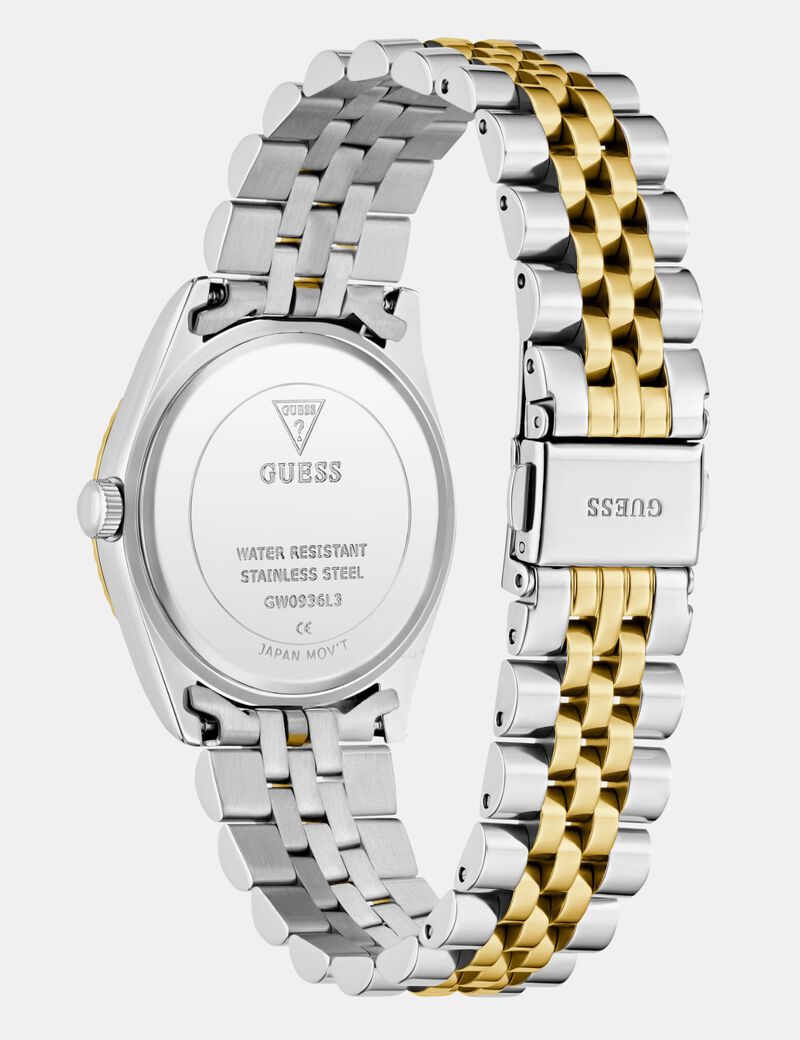 GUESS Women's Recycled Steel Green Dial Watch | GW0936L3