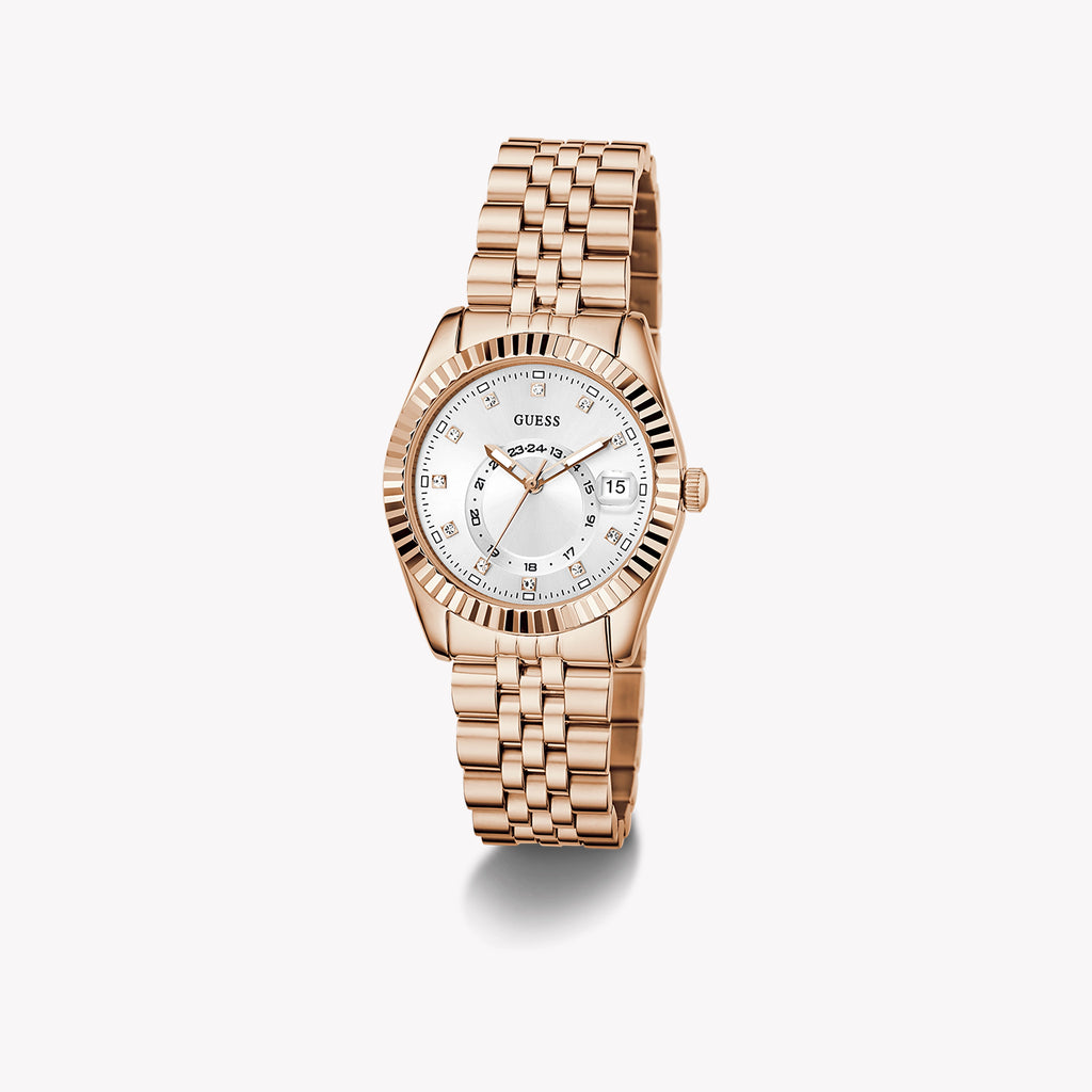 GUESS Women's Rose Gold Steel Watch, Eco-Friendly | GW0936L4
