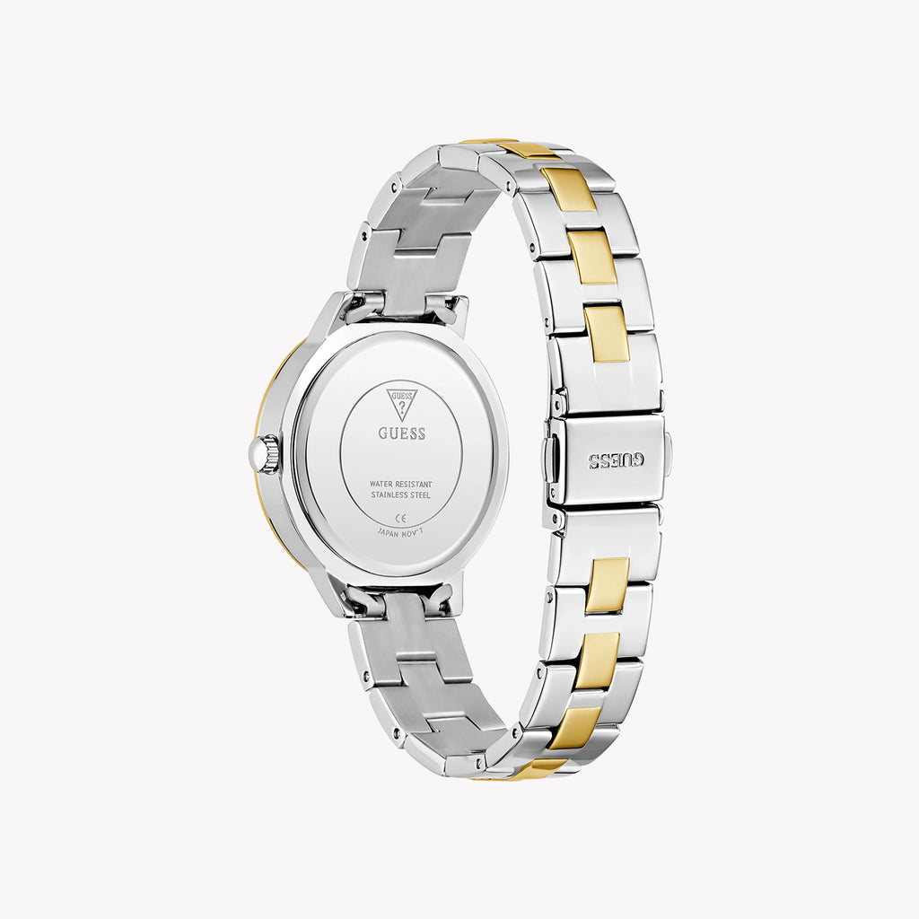 GUESS Women's Watch, Recycled Steel/Silver & Gold | GW0944L3