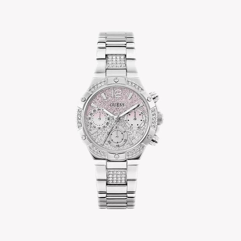 GUESS Women's Multi-Color Silver Watch, Stainless Steel | GW0950L1