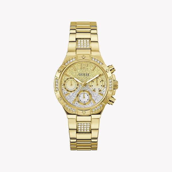 GUESS Women's Gold Quartz Watch, Recycled Steel | GW0950L2 by i-watch