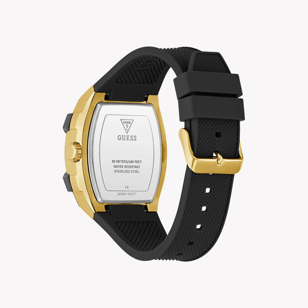 GUESS Men's Gold & Black Silicone Watch | GW0956G2 by i-watch