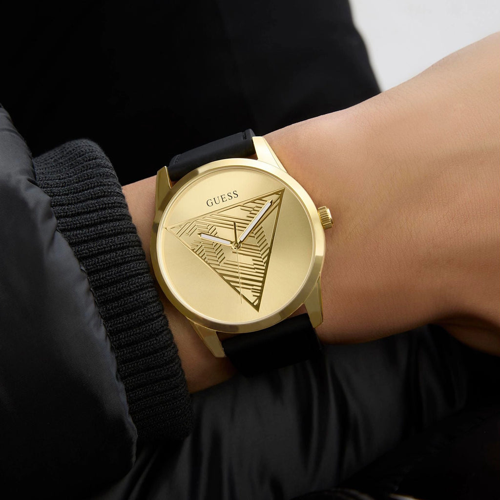 GUESS Men's Recycled Steel Gold Watch | GW0957G2