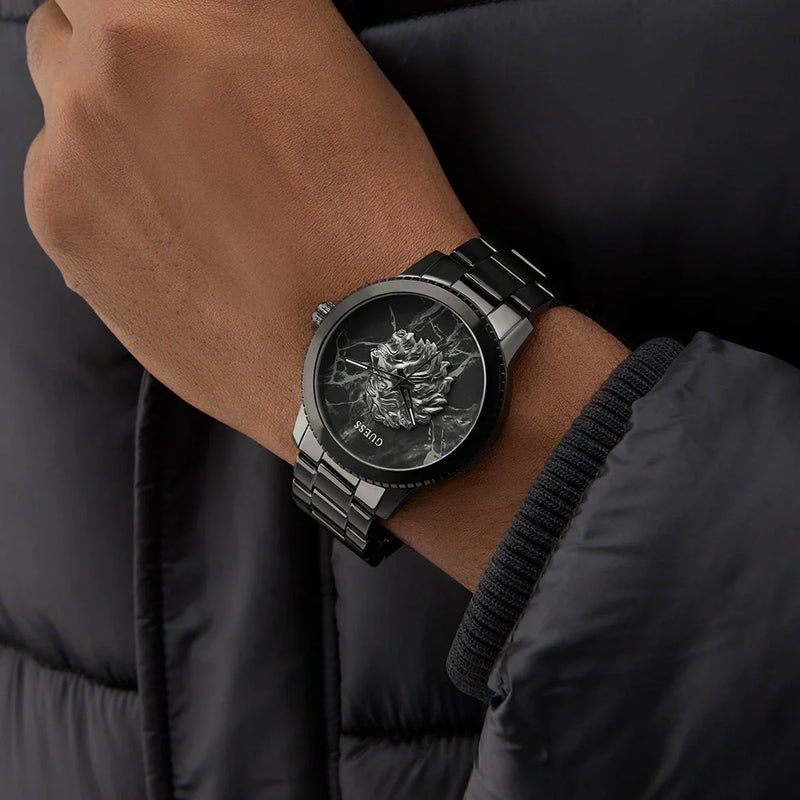 GUESS Men's Black Stainless Steel Watch | GW0958G3 by i-watch