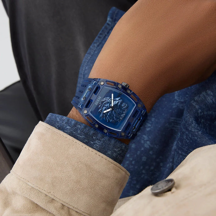 GUESS Men's Blue Silicone & Polycarbonate Watch | GW0959G1