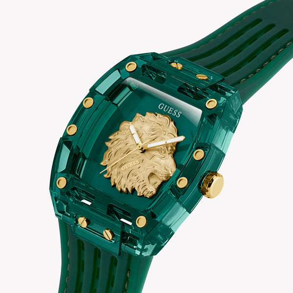 GUESS Men's Green Silicone Watch, Polycarbonate | GW0959G2 by i-watch