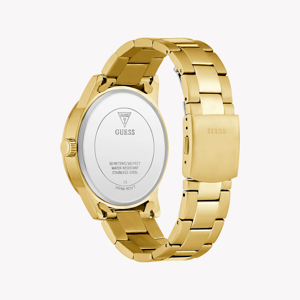 GUESS Men's Gold & Blue Stainless Steel Watch | GW0963G2