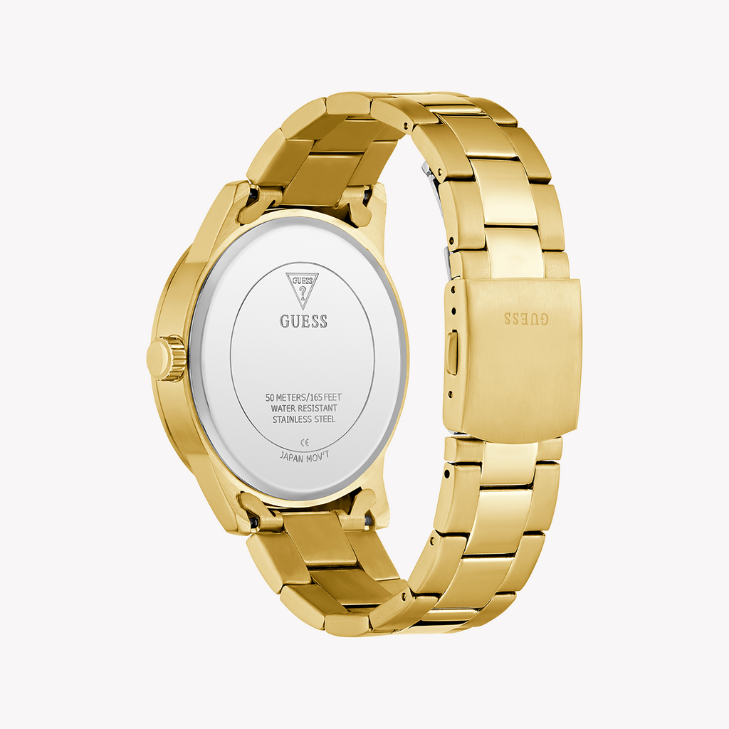 GUESS Men's Gold & Blue Stainless Steel Watch | GW0963G2