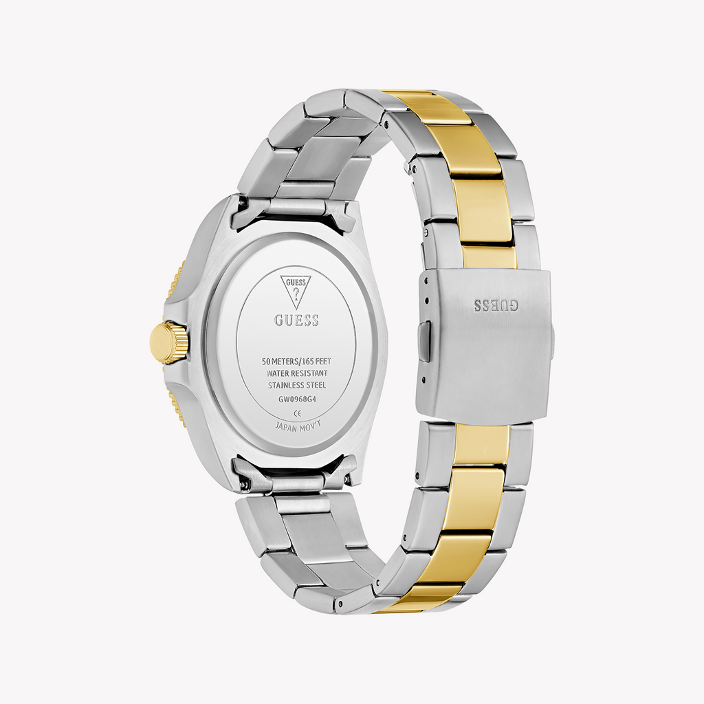 GUESS Men's Stainless Steel Silver & Gold Watch | GW0968G4