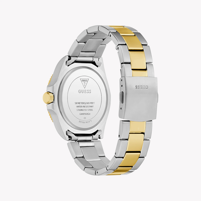 GUESS Men's Stainless Steel Silver & Gold Watch | GW0968G4