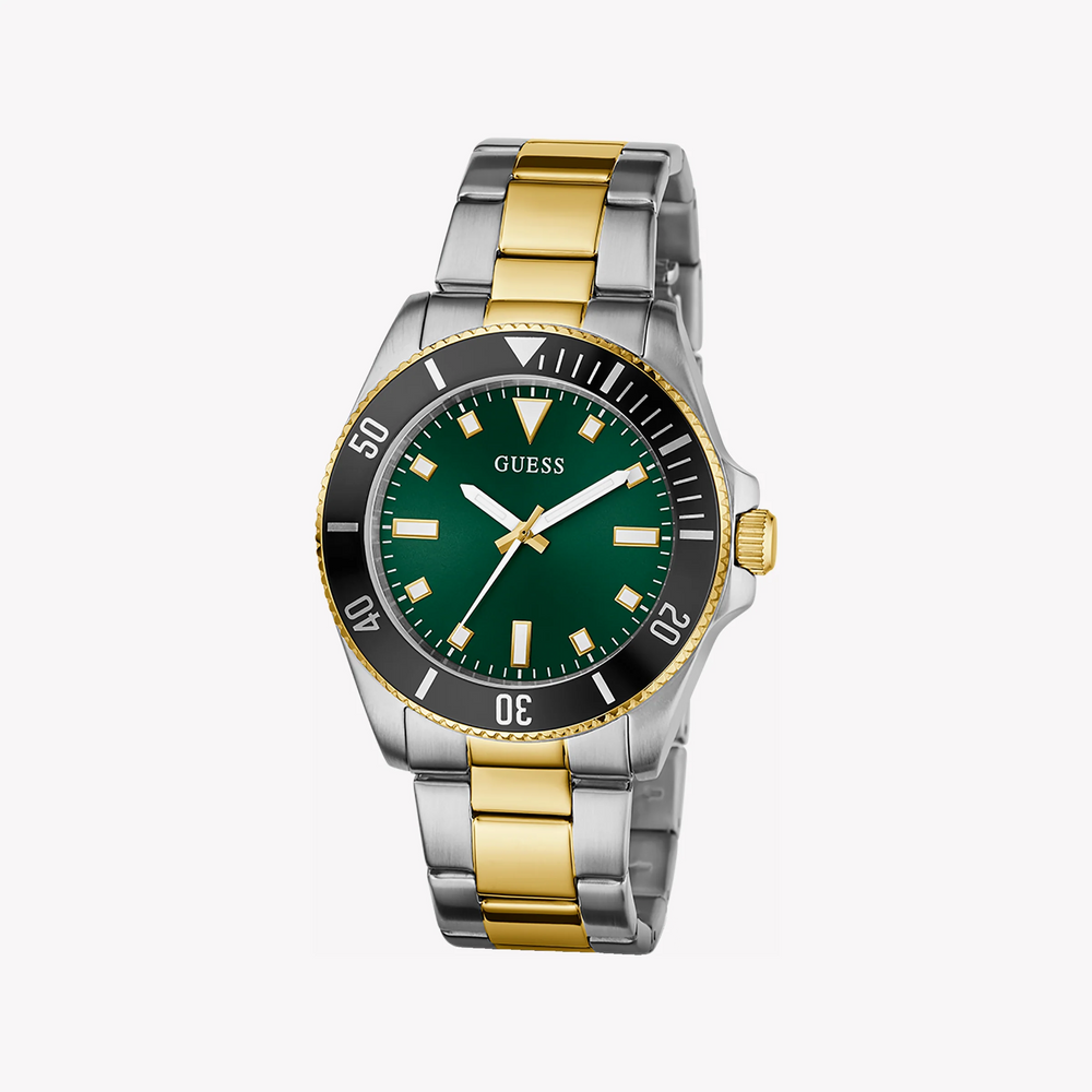 GUESS Men's Stainless Steel Silver & Gold Watch | GW0968G4