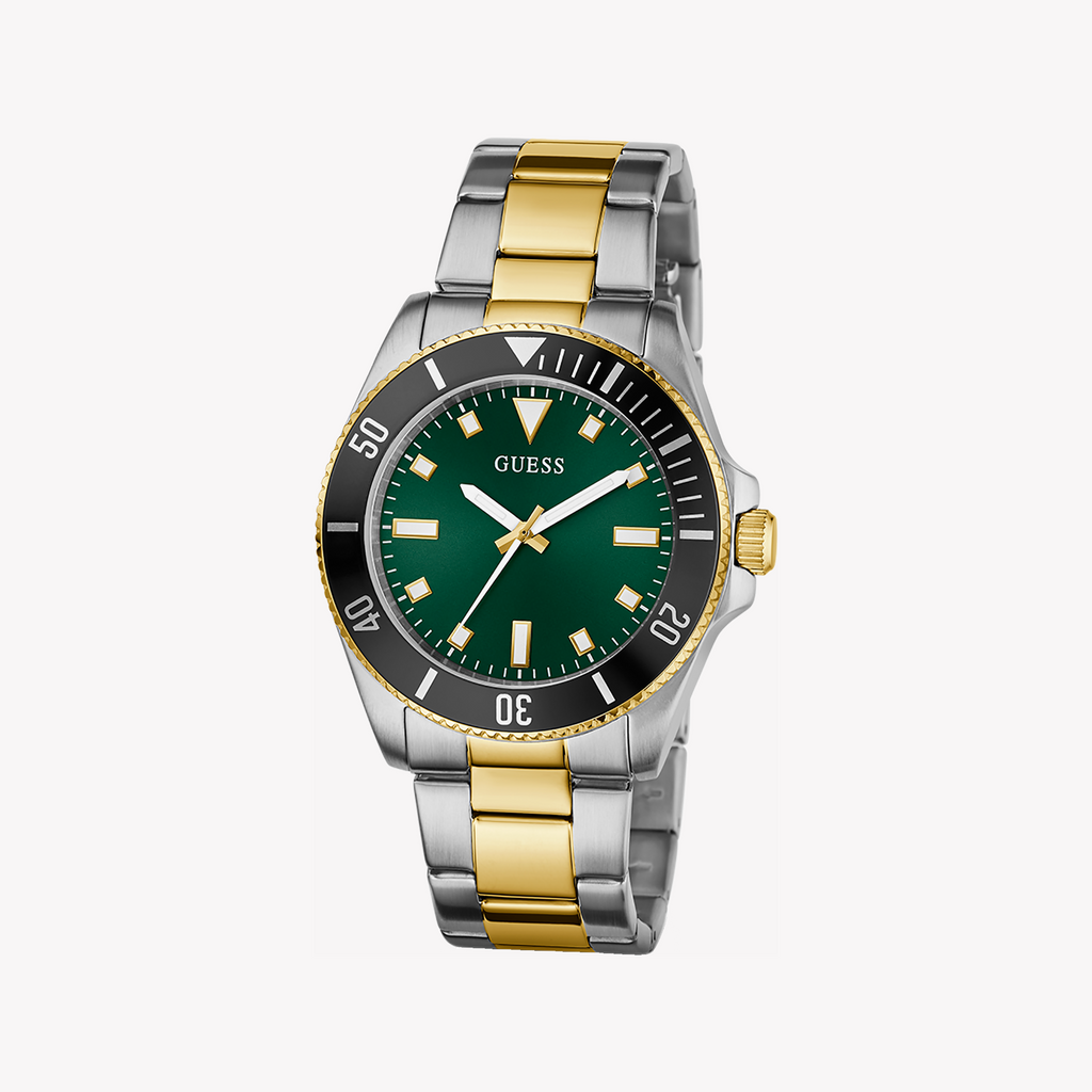 GUESS Men's Stainless Steel Silver & Gold Watch | GW0968G4