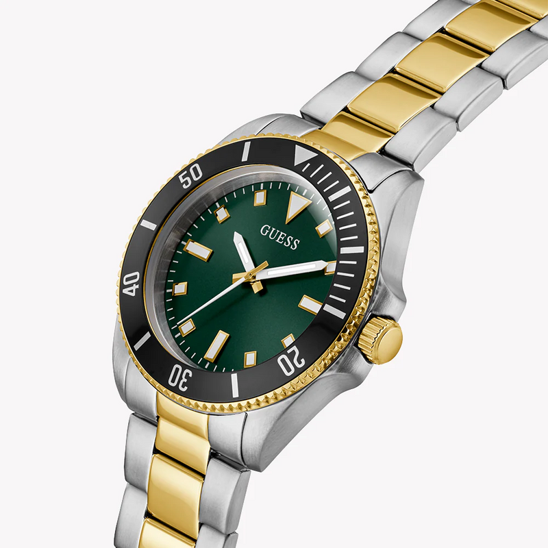 GUESS Men's Stainless Steel Silver & Gold Watch | GW0968G4