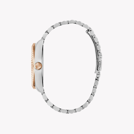 GUESS Men's Recycled Steel Silver/Rose Gold Watch | GW0984G5