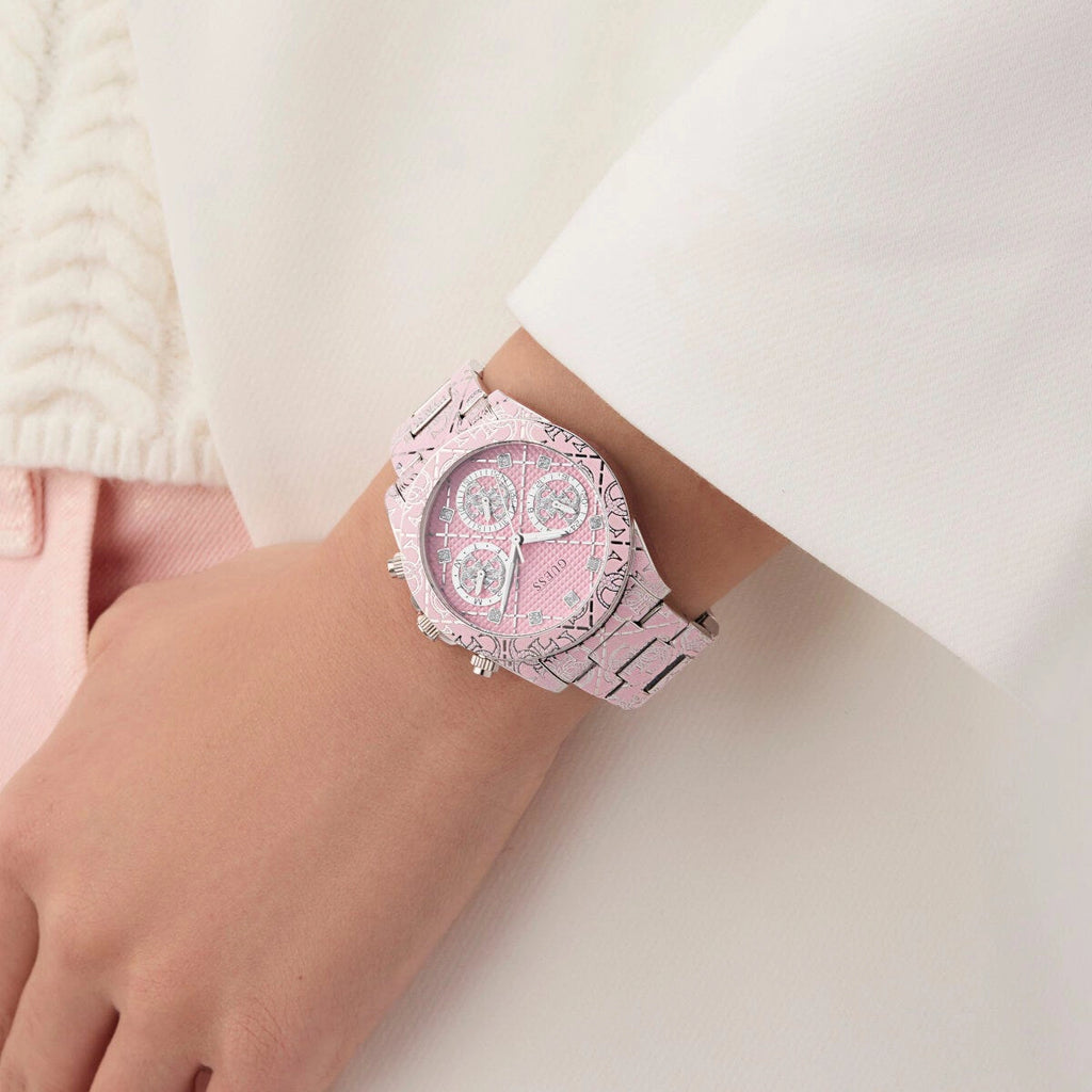 GUESS Women's Pink Steel Watch | GW0986L1