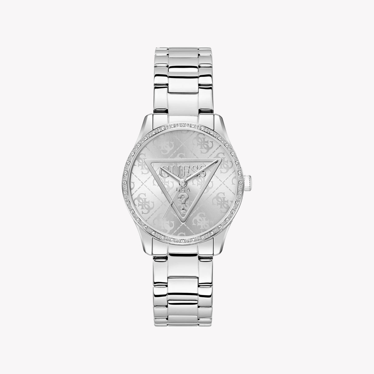 GUESS Women's Recycled Steel Silver Watch | GW0987L1