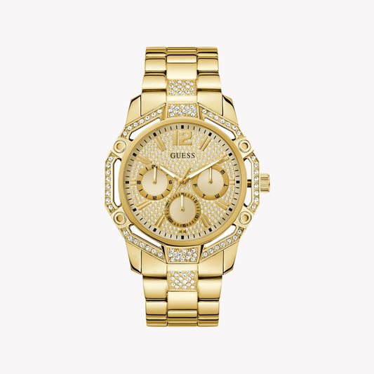 GUESS Men's Gold Watch, Recycled Steel | GW0990G2
